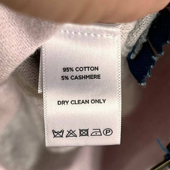 LILLA P Cotton Cashmere Women‎ Medium Gray Pink Blue Soft Turtle Cowl Zipper - Picture 7 of 8